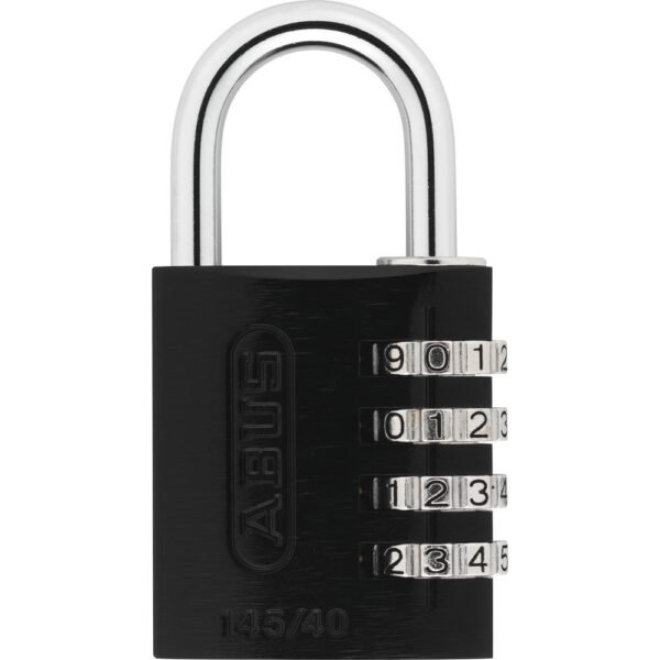 COMBINATION LOCK 145 - 4-DIAL BLACK