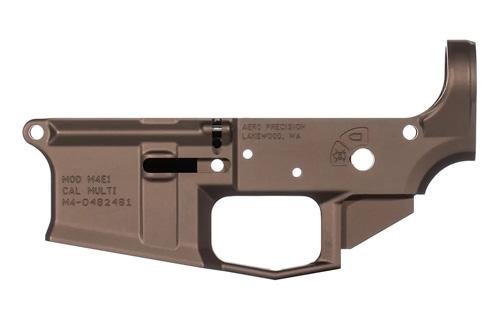 M4E1 STRIPPED LOWER RECEIVER - KODIAK BROWN ANODIZED