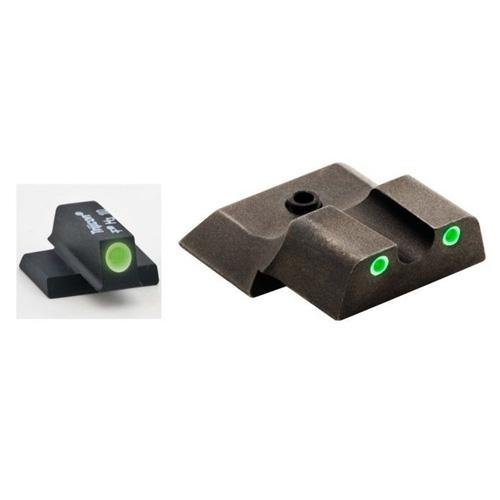 SMITH & WESSON TRITIUM I-DOT SET GREEN WHITE OUTLINE GREEN REAR - M&P SHIELD