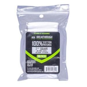 SQUARE COTTON PATCHES - 2.25" .38 - .45 CAL / .410 BORE & 20 GA 50/PK