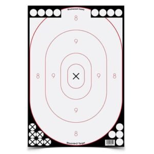 SHOOT•N•C ® WHITE/BLACK SILHOUETTE TARGETS - 12" x 18" 5/PK