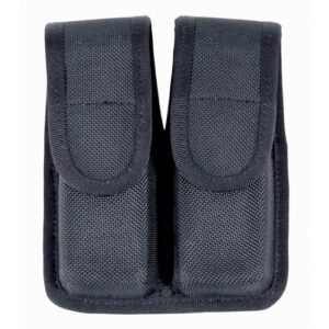 DOUBLE MAG POUCH (SINGLE ROW) CORDURA - BLACK 9MM/.40 CAL/.45 CAL