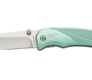 ALLURE - MINT GREEN DROP POINT PLAIN EDGE 2 7/8" BLADE