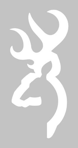 DECAL BUCKMARK 6" - WHITE
