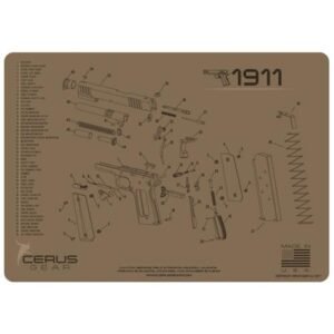 1911 SCHEMATIC HANDGUN PROMAT - COYOTE TAN