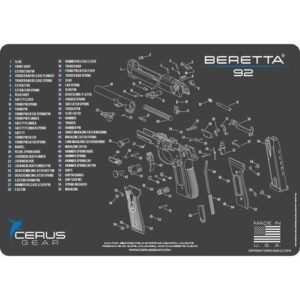 BERETTA 92 SCHEMATIC PROMAT - CHARCOAL GRAY/CERUS BLUE