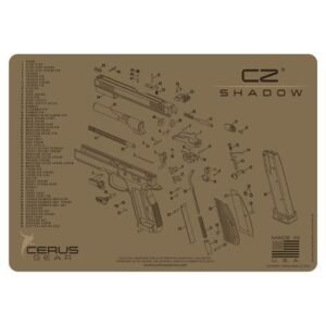 CZ SHADOW 2 SCHEMATIC HANDGUN PROMAT - COYOTE TAN