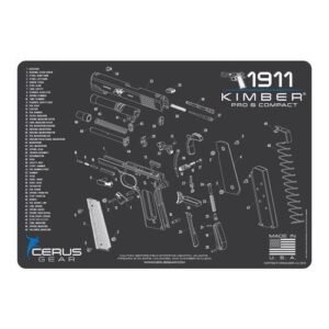 KIMBER COMPACT & PRO SCHEMATIC PROMAT - CHARCOAL GRAY/CERUS BLUE