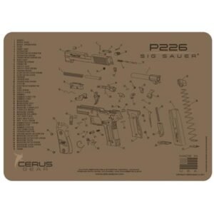 SIG SAUER P226 SCHEMATIC HANDGUN PROMAT - COYOTE TAN