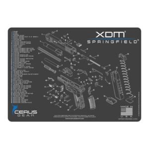 SPRINGFIELD XDM SCHEMATIC PROMAT - CHARCOAL GRAY/CERUS BLUE