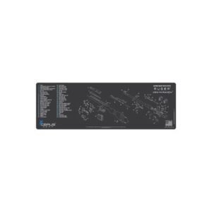 RUGER MINI 14 RANCH SCHEMATIC RIFLE MAT - CHARCOAL GREY/CERUS BLUE 12" X 36"