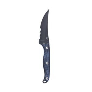 CLEVER GIRL FIXED KNIFE - BLUE SK-5 STEEL G10 HANDLE UPSWEPT POINT COMBINATION EDGE 4.60" BLADE