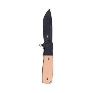 HOMEFRONT COMPACT KNIFE - BROWN DROP POINT PLAIN EDGE 2.91" BLADE