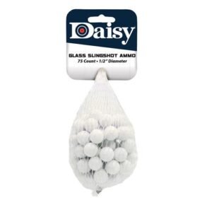 POWERLINE GLASS SLINGSHOT AMMO - WHITE 1/2" 75/CT
