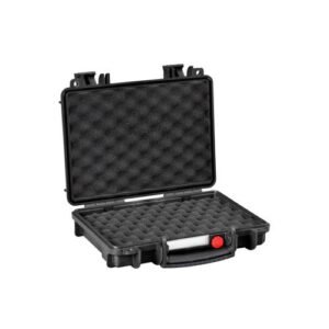 TACTICAL DOUBLE PISTOL CASE - BLACK W/ CONVOLUTED FOAM 12" L X 10" W X 2" D