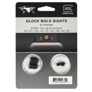GLOCK BOLD SIGHTS - BLACK REAR NO OUTLINE FRONT ORANGE OUTLINE TRITIUM GEN3/GEN4 G20/G21