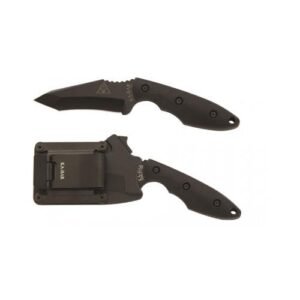 TDI/HINDERER HELL FIRE FIXED KNIFE - BLACK TANTO POINT PLAIN EDGE 3.56" BLADE