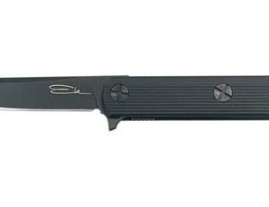 EK FOLDER - BLACK DROP POINT PLAIN EDGE 4" BLADE