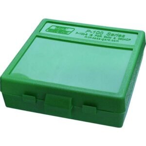 HANDGUN AMMO BOX - GREEN P-100 SERIES 9MM LUGER