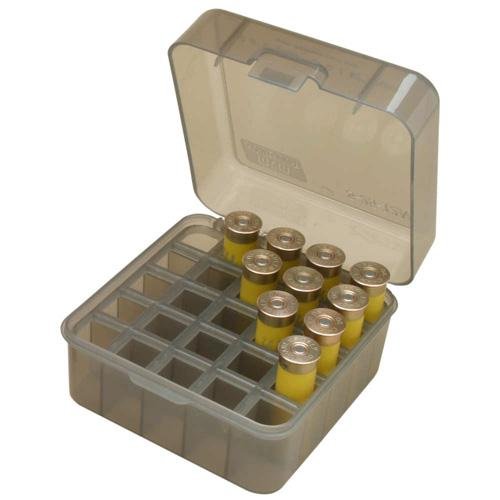 DUAL GAUGE SHOTSHELL CASE CLEAR SMOKE - 12/20 GA 3" 25 SHELLS