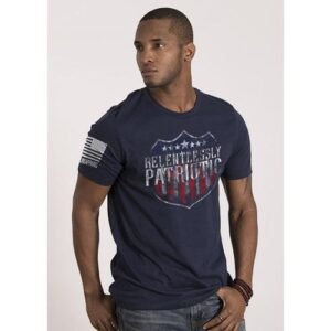 MEN'S RELENTLESSLY PATRIOTIC T-SHIRT - MIDNIGHT NAVY - SMALL