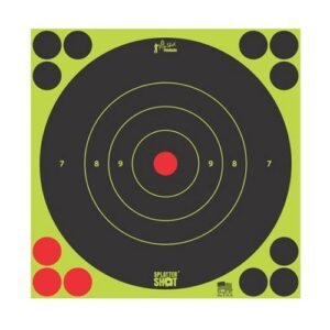 SPLATTER SHOT 8" GREEN BULLSEYE TARGET - 6 PACK