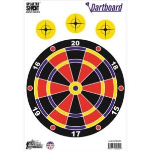 SPLATTER SHOT GAME SERIES 12" X 18" DARTBOARD HEAVY TAG PAPER TARGET - 8/PK