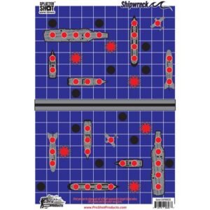 SPLATTER SHOT GAME SERIES 12" X 18" SHIPWRECK HEAVY TAG PAPER TARGET - 8/PK