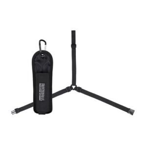 FRONTIERSMAN 3-IN-1 BEAR SPRAY HOLSTER - BLACK CHEST BELT W/ METAL CLIP & CARABINER FOR 7.9OZ AND 9.2OZ CANISTERS