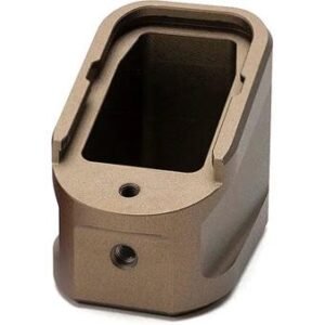 ALUMINUM EXTENDED MAGAZINE PLATE - FDE GLOCK G17 (9MM) / G22 (.40 CAL)