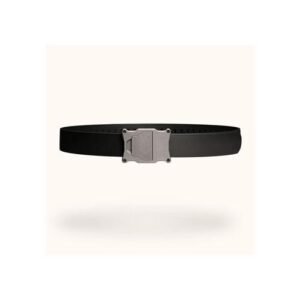 APOGEE BELT - GRAY BUCKLE BLACK BELT FULLY ADJUSTABLE 50"