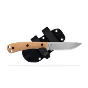 SKT ASCENT KNIFE - BROWN BURLAP DROP POINT PLAIN EDGE 3.6" BLADE MICARTA HANDLE