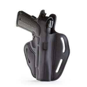 REINFORCED THUMB BREAK HOLSTER - STEALTH BLACK RIGHT HANDED LEATHER 1911 BHX1