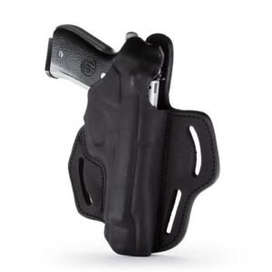 REINFORCED THUMB BREAK HOLSTER - STEALTH BLACK RIGHT HANDED LEATHER BERETTA 92FS BHX4