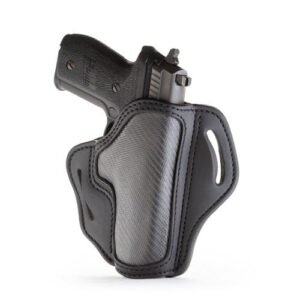 PROJECT STEALTH OPEN TOP BELT HOLSTER - BLACK RIGHT HANDED CARBON FIBER BERETTA 92FS BH2.3