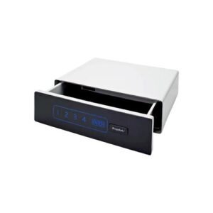 GLIDEVAULT KEYPAD PISTOL SAFE - WHITE/BLACK