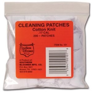 COTTON KNIT CLEANING PATCHES - .17 CALIBER RIFLE (200 PACK)