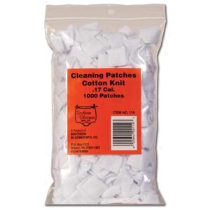 COTTON KNIT CLEANING PATCHES - .17 CALIBER RIFLE 1000 BULK BAG