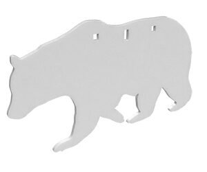 B/C AR500 3/8" SILHOUETTE BEAR WHT