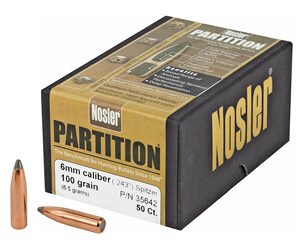 NOSLER 6MM 100GR SP PARTITION 50CT