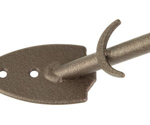 SKULL HOOKER FLUSH WALL MOUNT BRN